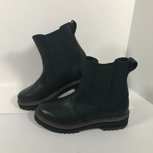 LL Bean Camden Hill Chelsea Black Pull On Boots Womens US 10M UK 8 EU 40.5